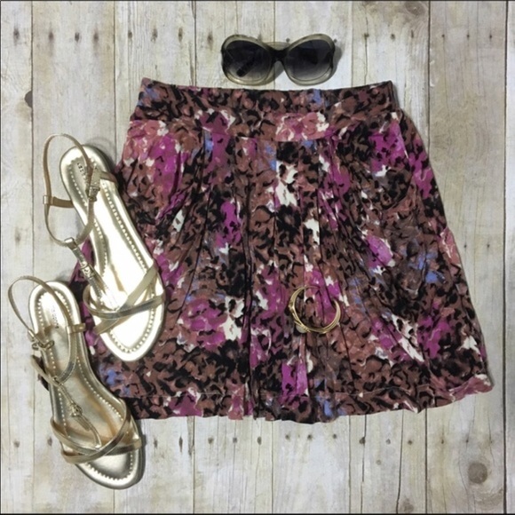 DELiA*s Abstract Floral Print Draped Mini Skirt Size small - Picture 2 of 6